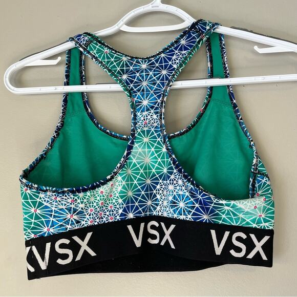 Victoria’s Secret Green & Blue Patterned Sports Bra Size Medium - Picture 5 of 5